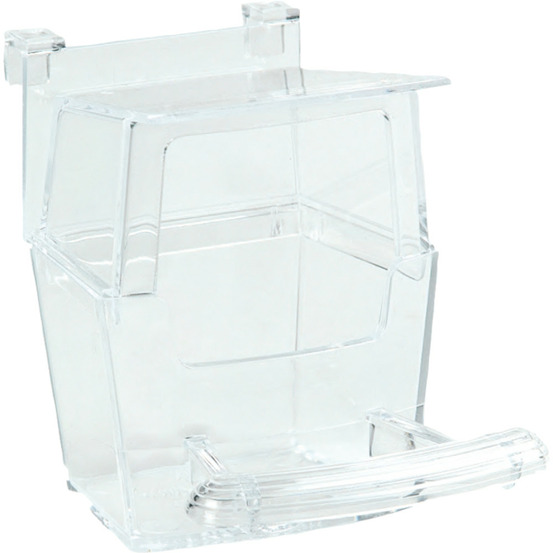 Mangeoire ou abreuvoir avec crochet 6 x 8 x 9 cm pour oiseau