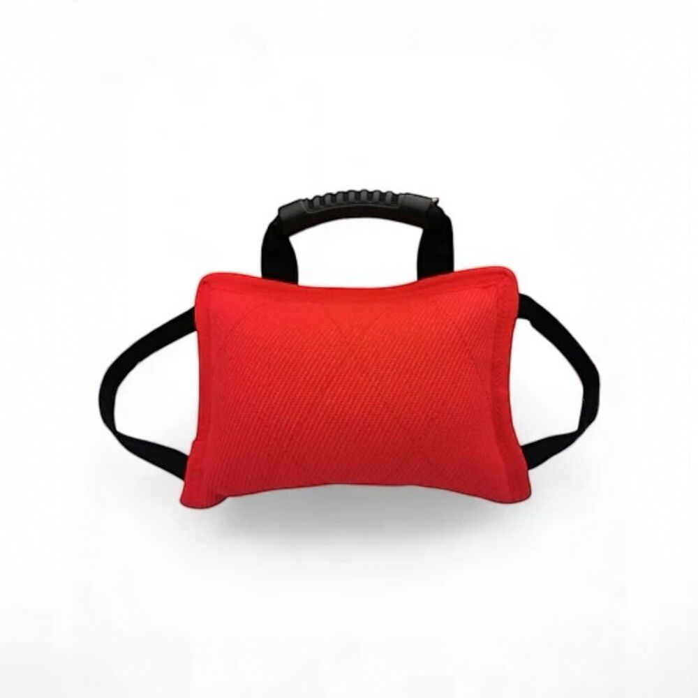 France croquettes coussin de jeu et de dressage pour chien 3 poignées - rouge