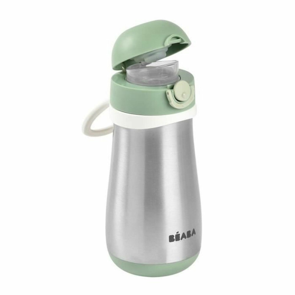 Gourde inox 350 ml avec anse - vert sauge