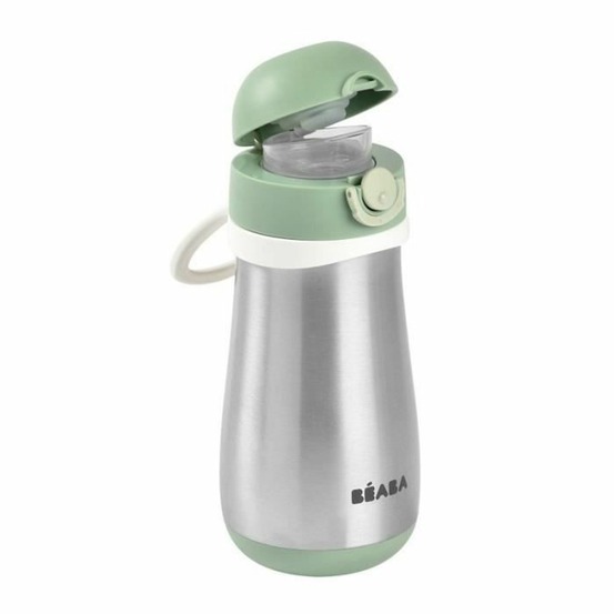 Gourde inox 350 ml avec anse - vert sauge