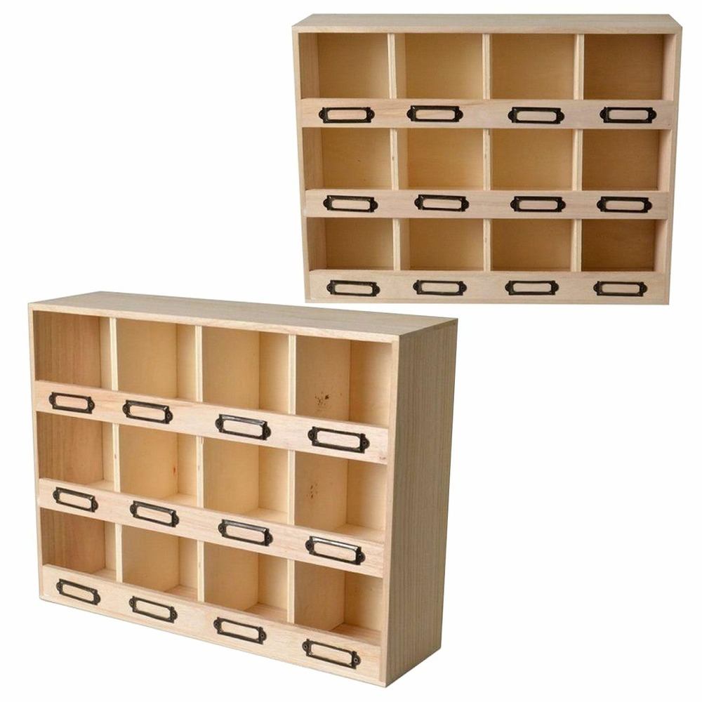 2 casiers de rangement en bois 12 emplacements