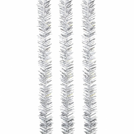 Set de 3 guirlandes 1 pli argent 2 m