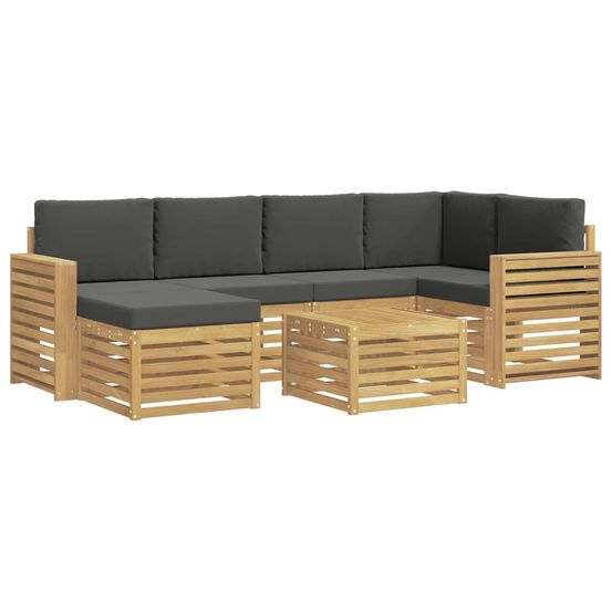 Ensemble de canapés d'extérieur 7 pc blanc et anthracite