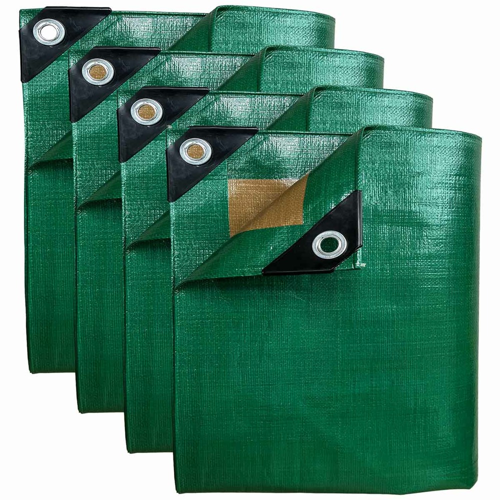 4 bâches jardin tecplast hq250jd - 1,5x6m (x2) + 2x3m (x1) + 3x5m (x1)