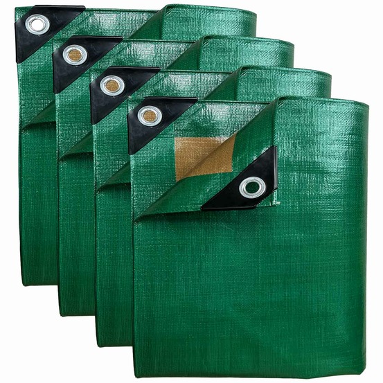 4 bâches jardin tecplast hq250jd - 1,5x6m (x2) + 2x3m (x1) + 3x5m (x1)