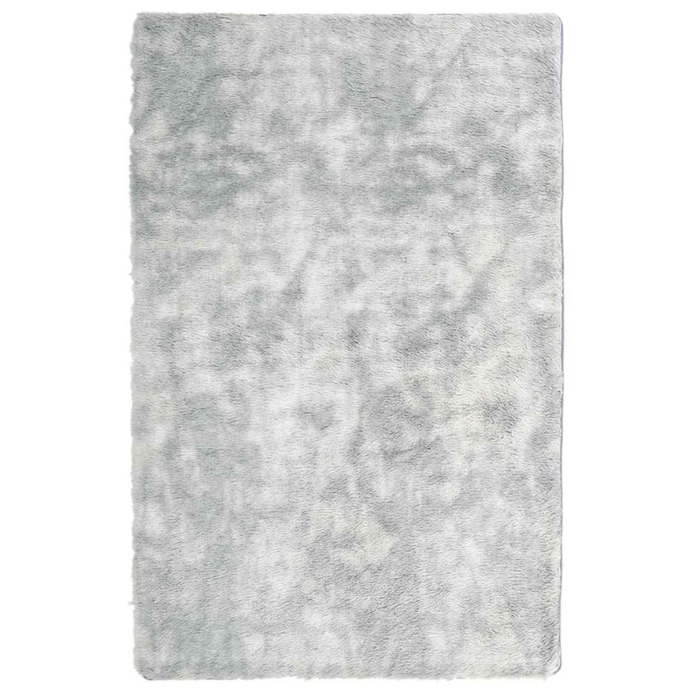 Tapis shaggy à poils longs navarra gris argenté 130x200 cm