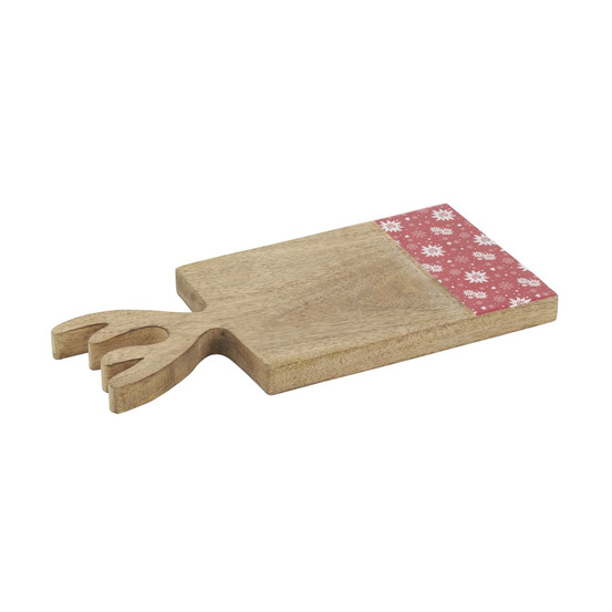 Planche à découper en manguier et résine décor edelweiss