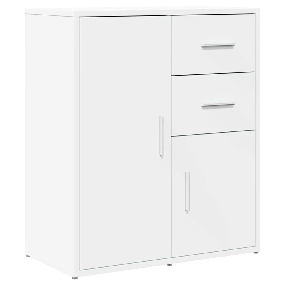 Buffet blanc 60x31x70 cm bois d'ingénierie