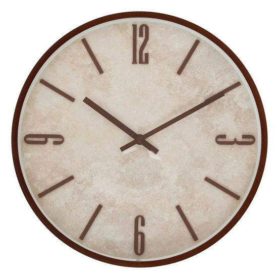 Horloge murale effet travertin