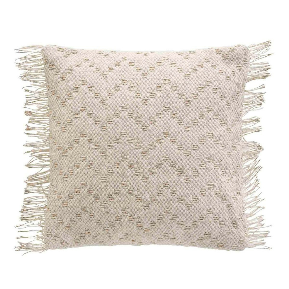 Housse de coussin à franges 