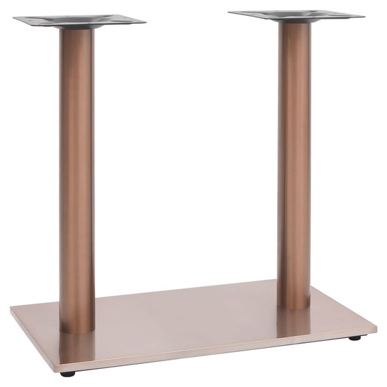 Pied de table de bistro laiton 70x40x72 cm acier inoxydable