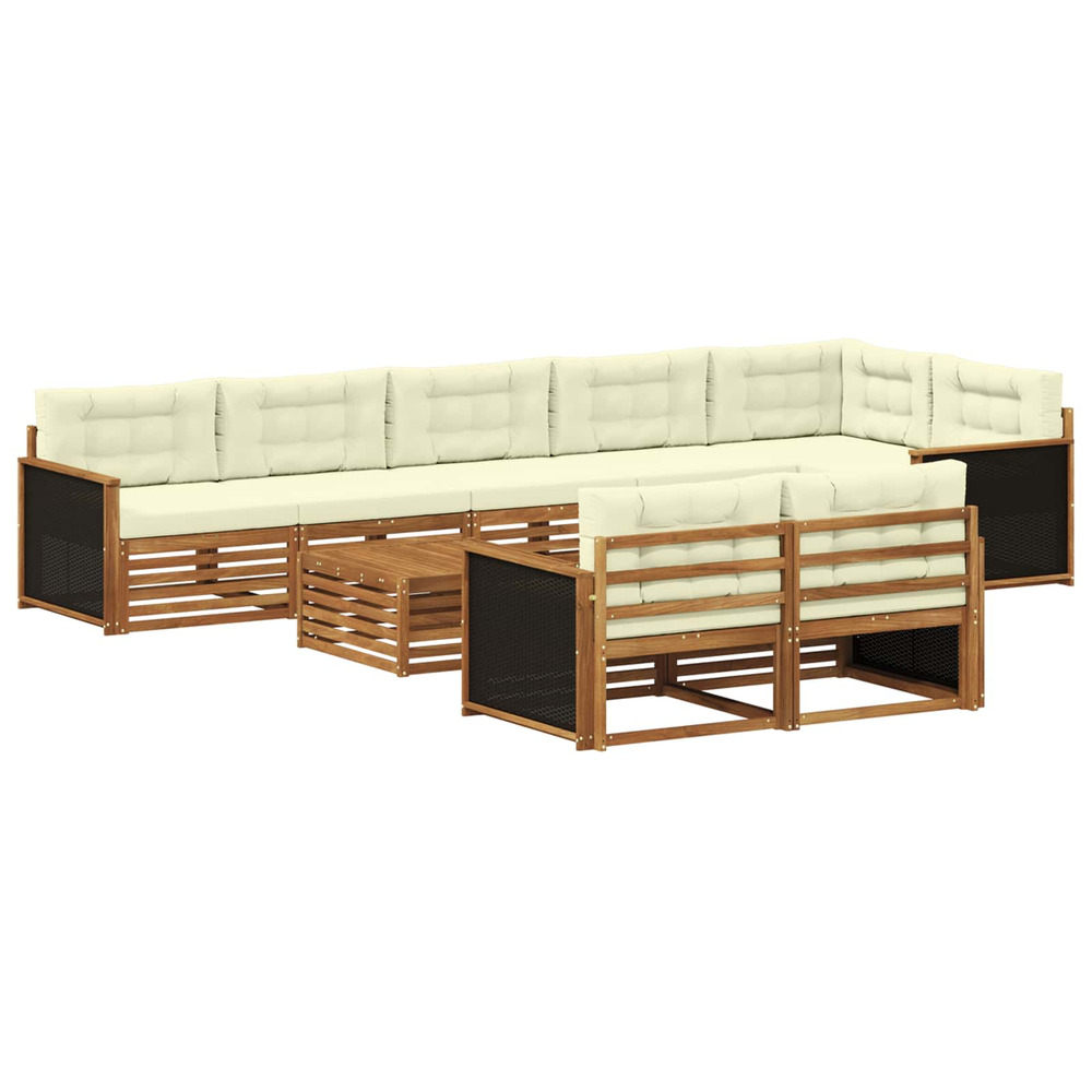 Ensemble de canapés d'extérieur avec coussin 9 pcs