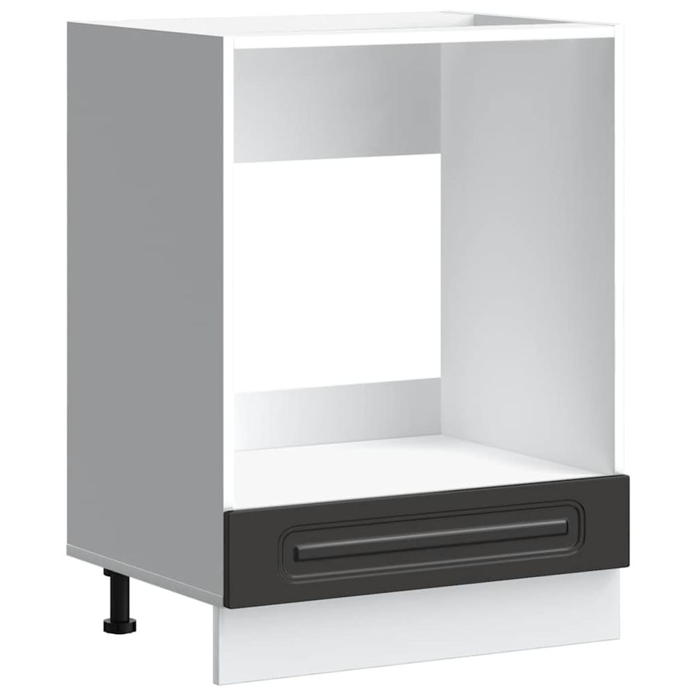 Armoire à four kalmar noir bois d'ingénierie