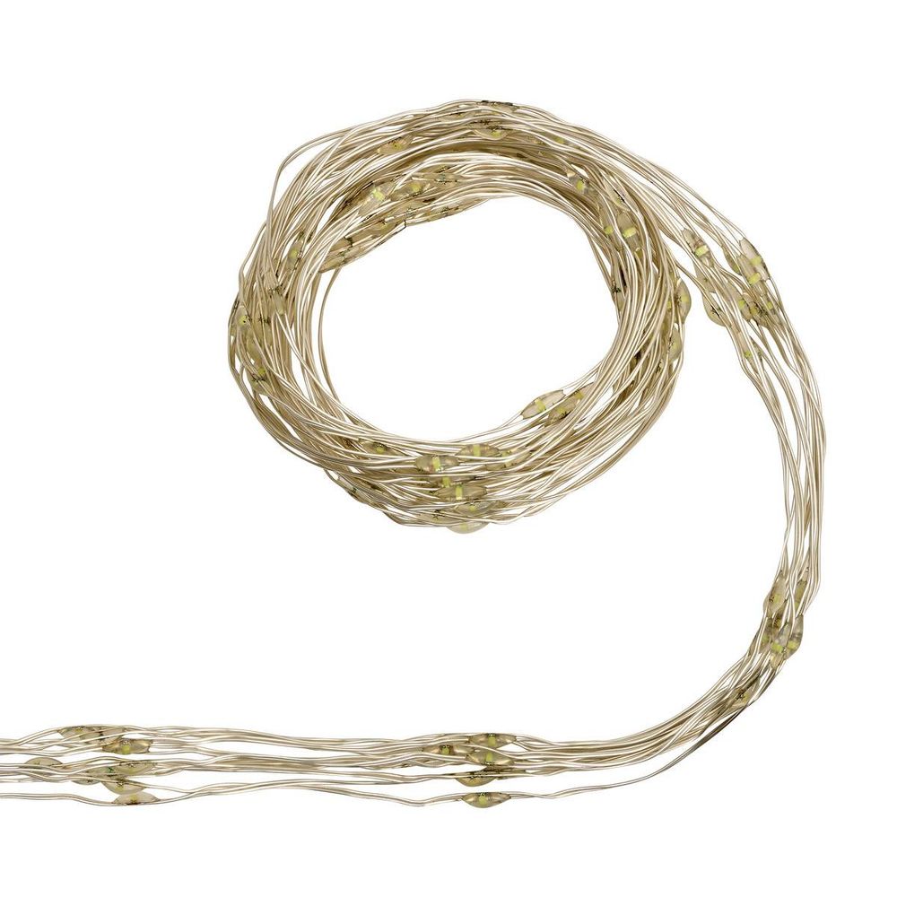 Guirlande lumineuse cascade d'extérieur 1 m 200 led blanc chaud fil cuivre 13 fonctions avec minuteur sur secteur