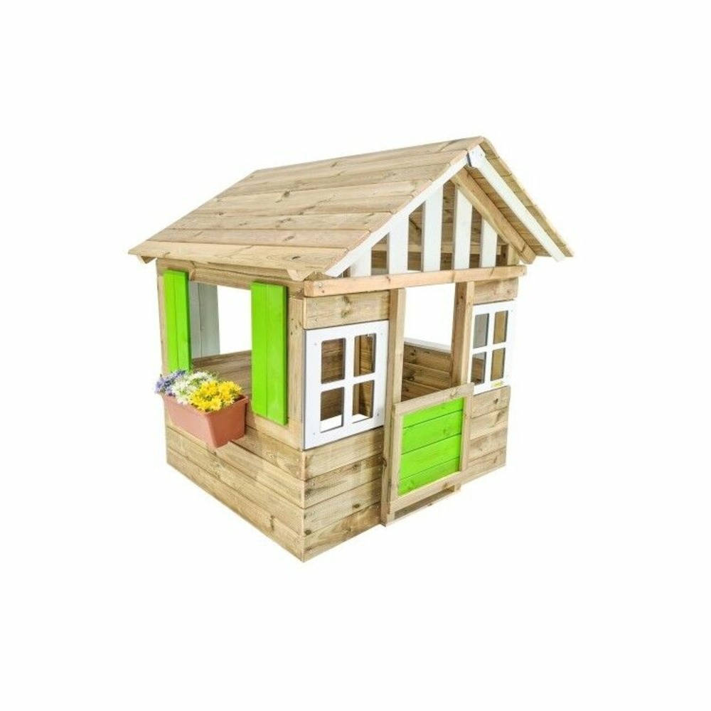Maison d'enfant en bois masgames lollipop verte sans parquet