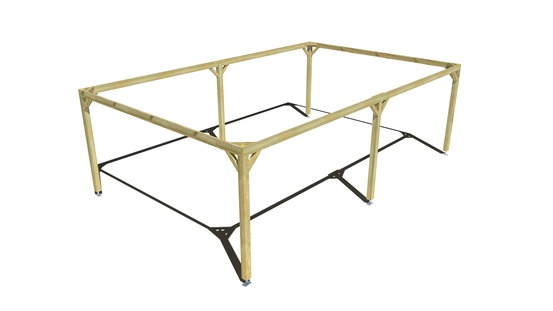 Pergola bois • 8m x 5m • indépendante • cadre simple • livraison comprise