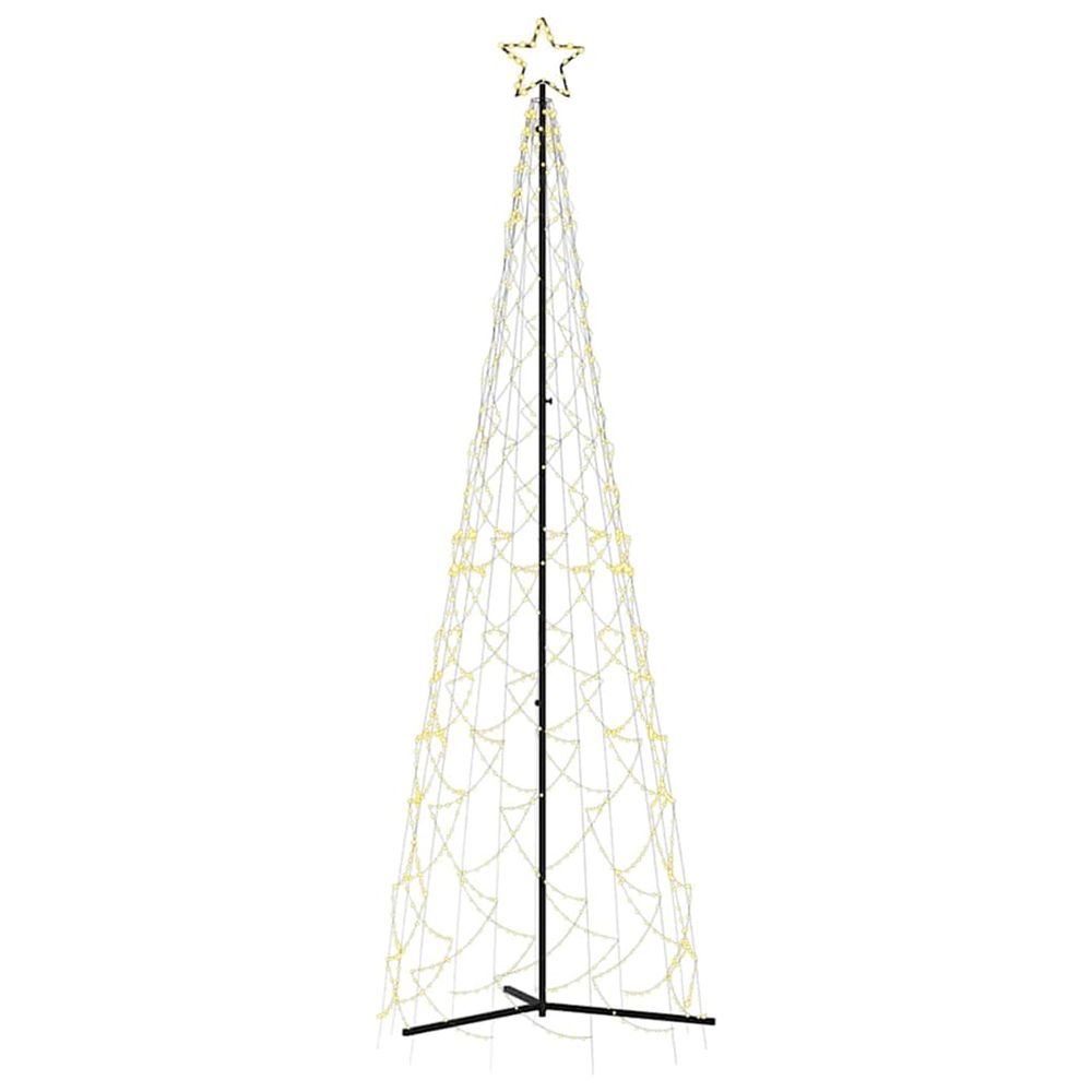 Arbre de noël cône 500 led blanc chaud 100x300 cm