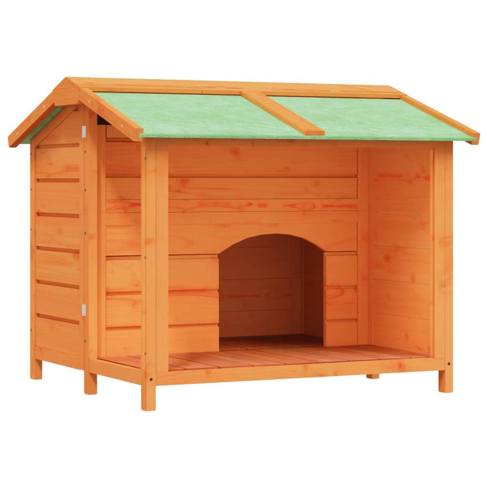 Chenil marron 96x87x80,5 cm bois de pin solide