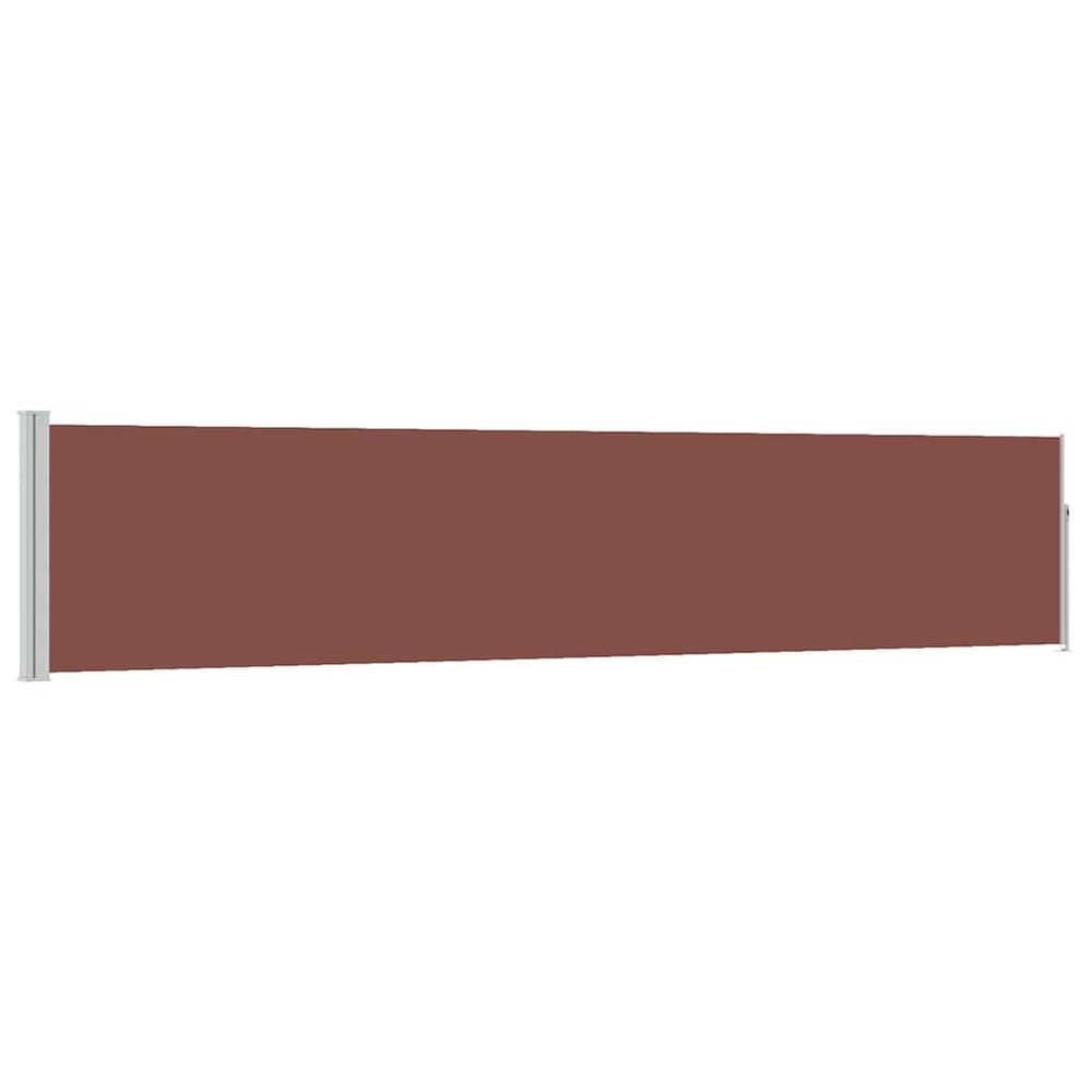 Auvent latéral rétractable de patio 100x500 cm marron