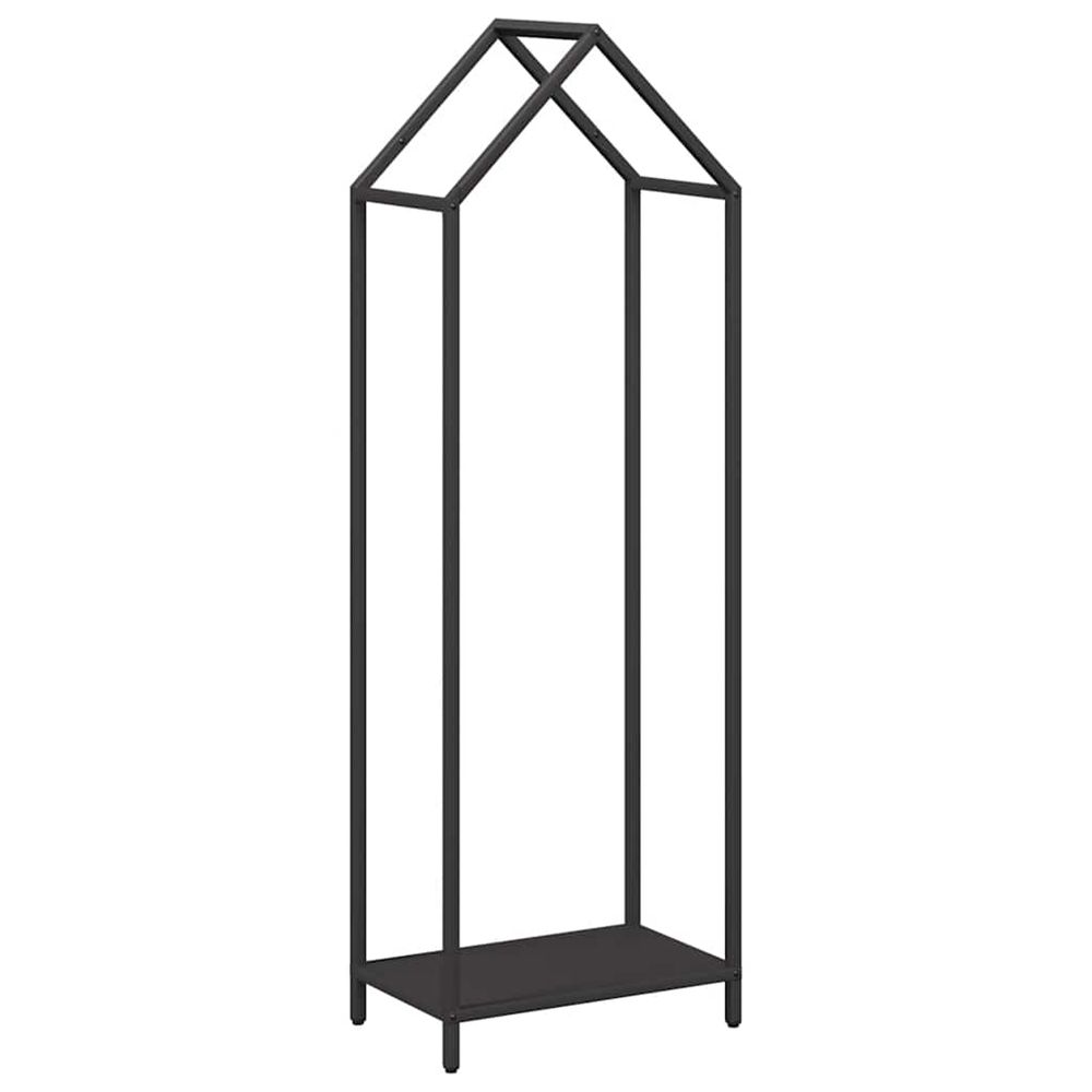 Portant de bois chauffage noir 40x25x120 cm
