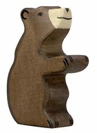 Figurine petit ours brun, assis