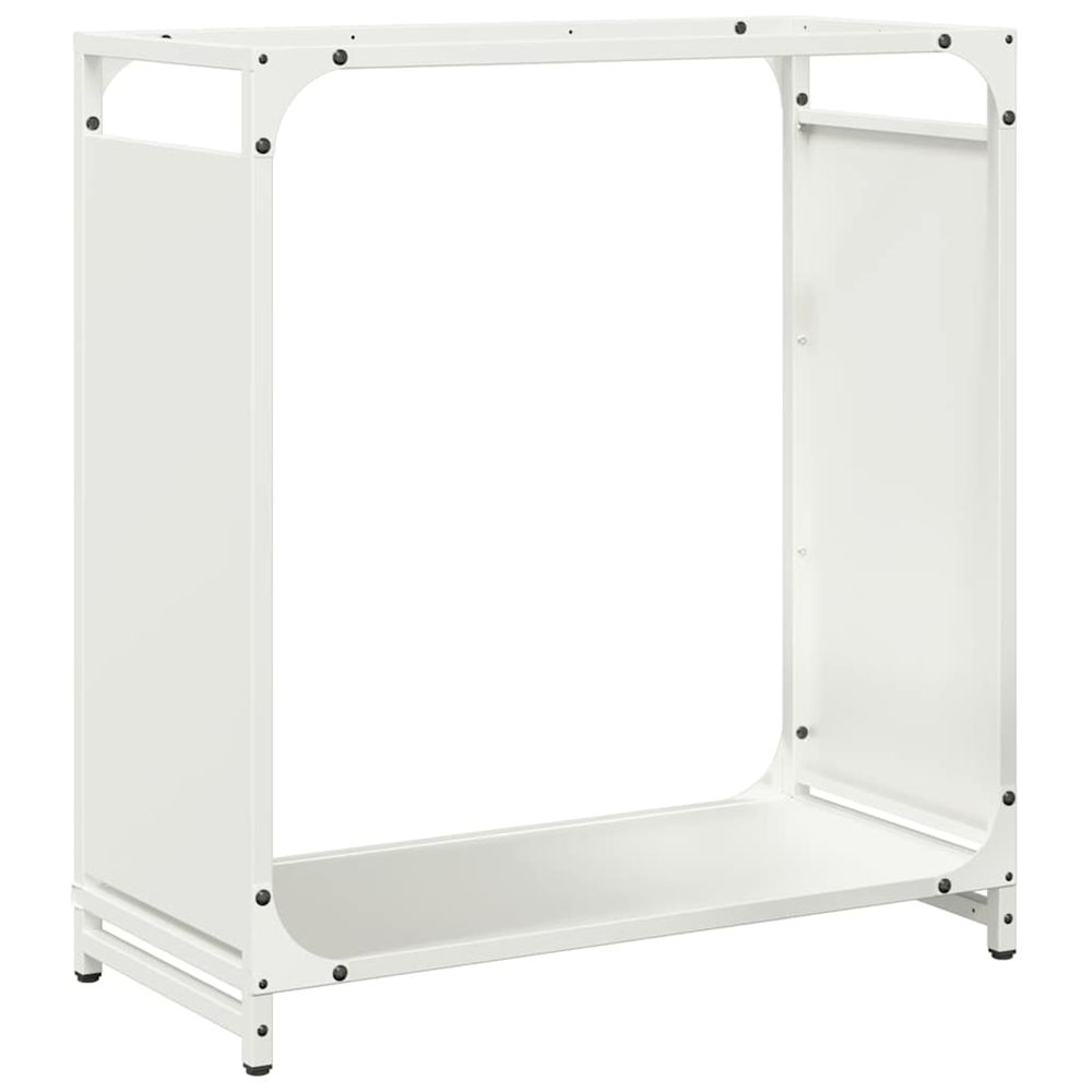 Portant de bois chauffage blanc 60x28x65 cm