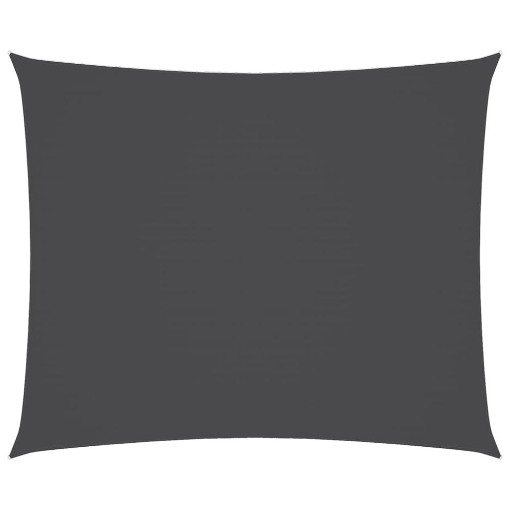 Voile de parasol tissu oxford rectangulaire 5x6 m anthracite