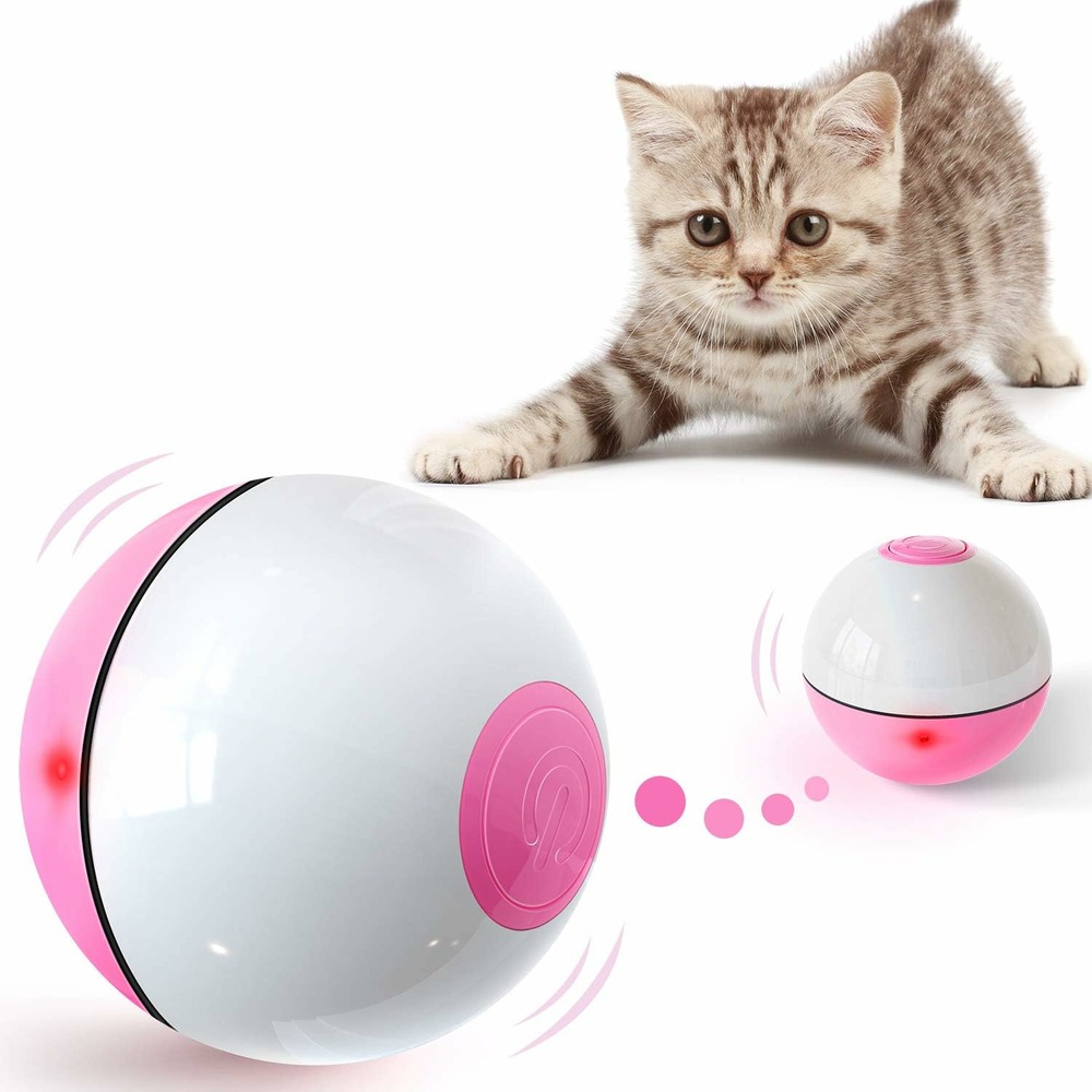 Balle pour chat avec led lumières rose