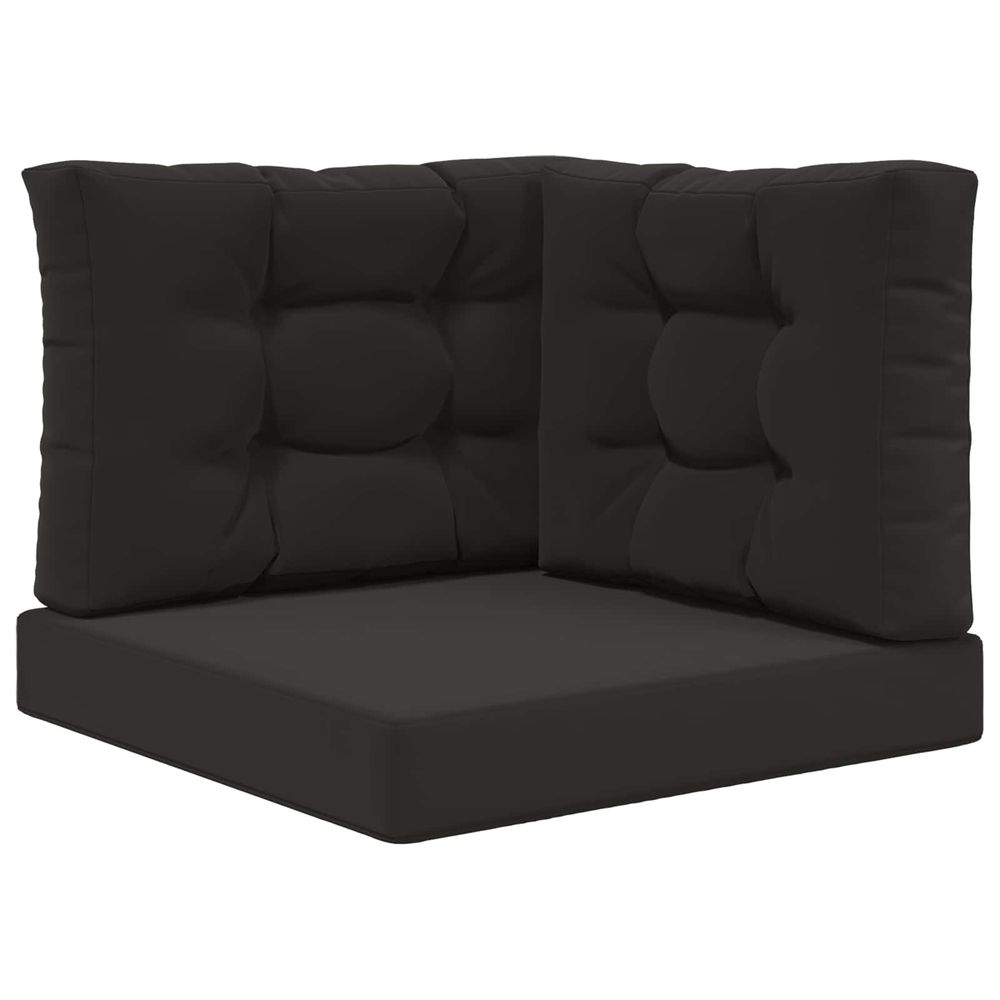 Coussin de canapé d'extérieur polyester noir 60 x 60 cm