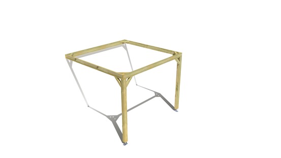 Pergola bois • 3m x 3m • adossée • cadre simple • livraison comprise