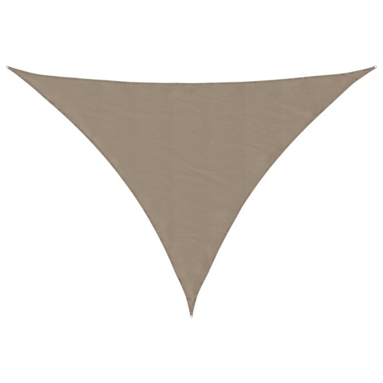Voile de parasol tissu oxford triangulaire 4x5x6,4 m taupe