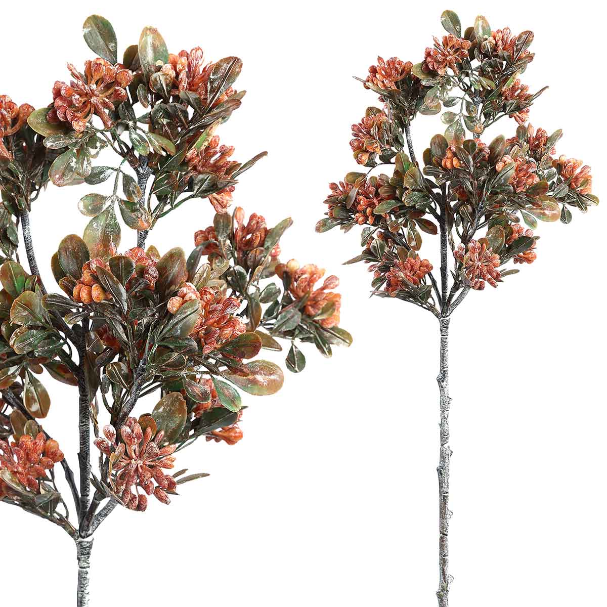 Ptmd plante artificielle berry - 26x24x52 cm - plastique - orange