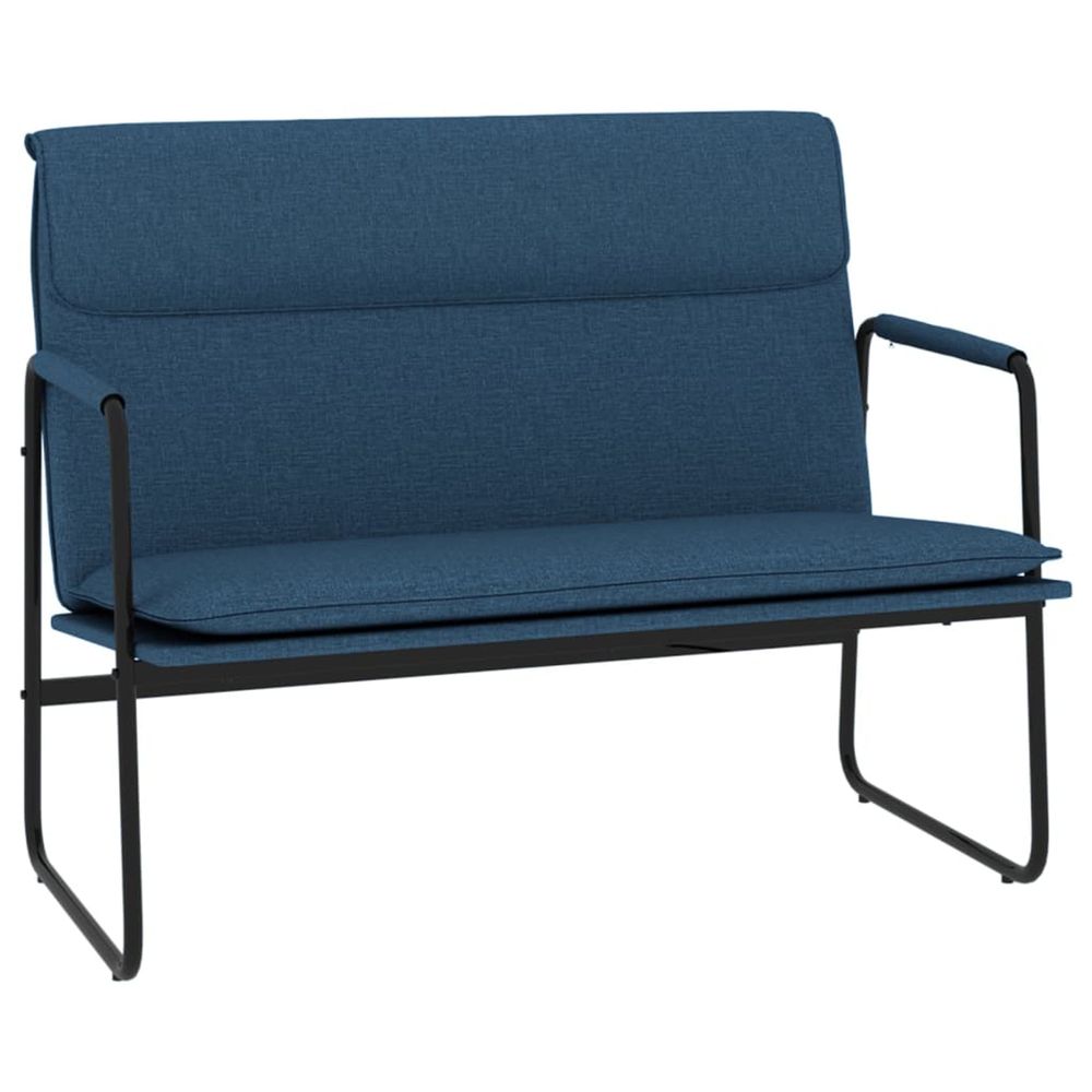 Banc bleu 100x64x80 cm tissu