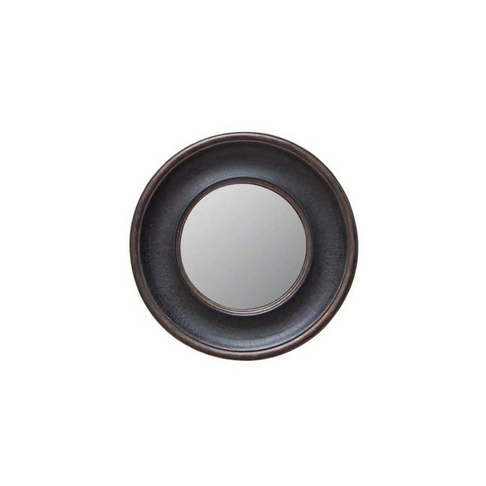 Miroir sorcière convexe rond noir vintage 39cm