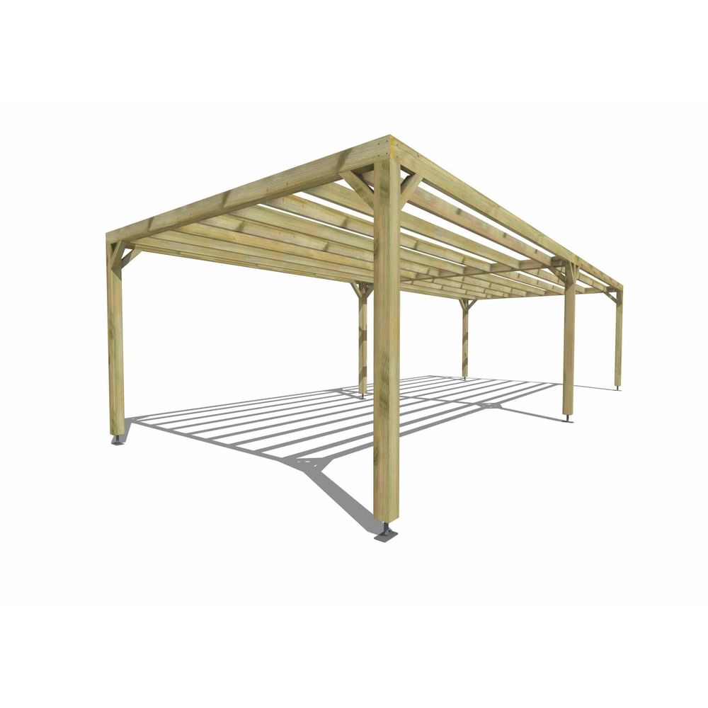 Pergola bois • 10m x 4m • indépendante • sens largeur • livraison comprise