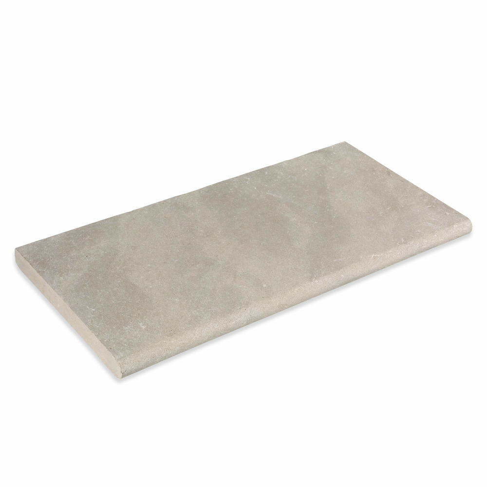 Margelle de piscine 61x33x3cm pierre naturelle atlas beige bord 1/2 rond