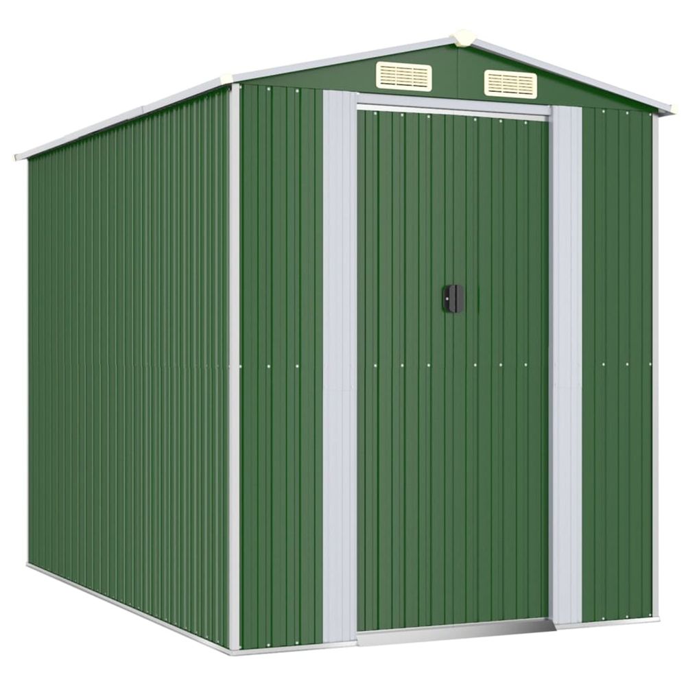 Abri de jardin vert 192x274x223 cm métal galvanisé