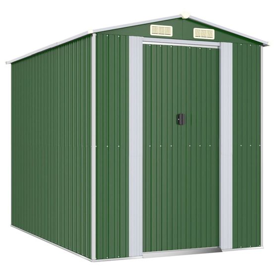 Abri de jardin vert 192x274x223 cm métal galvanisé