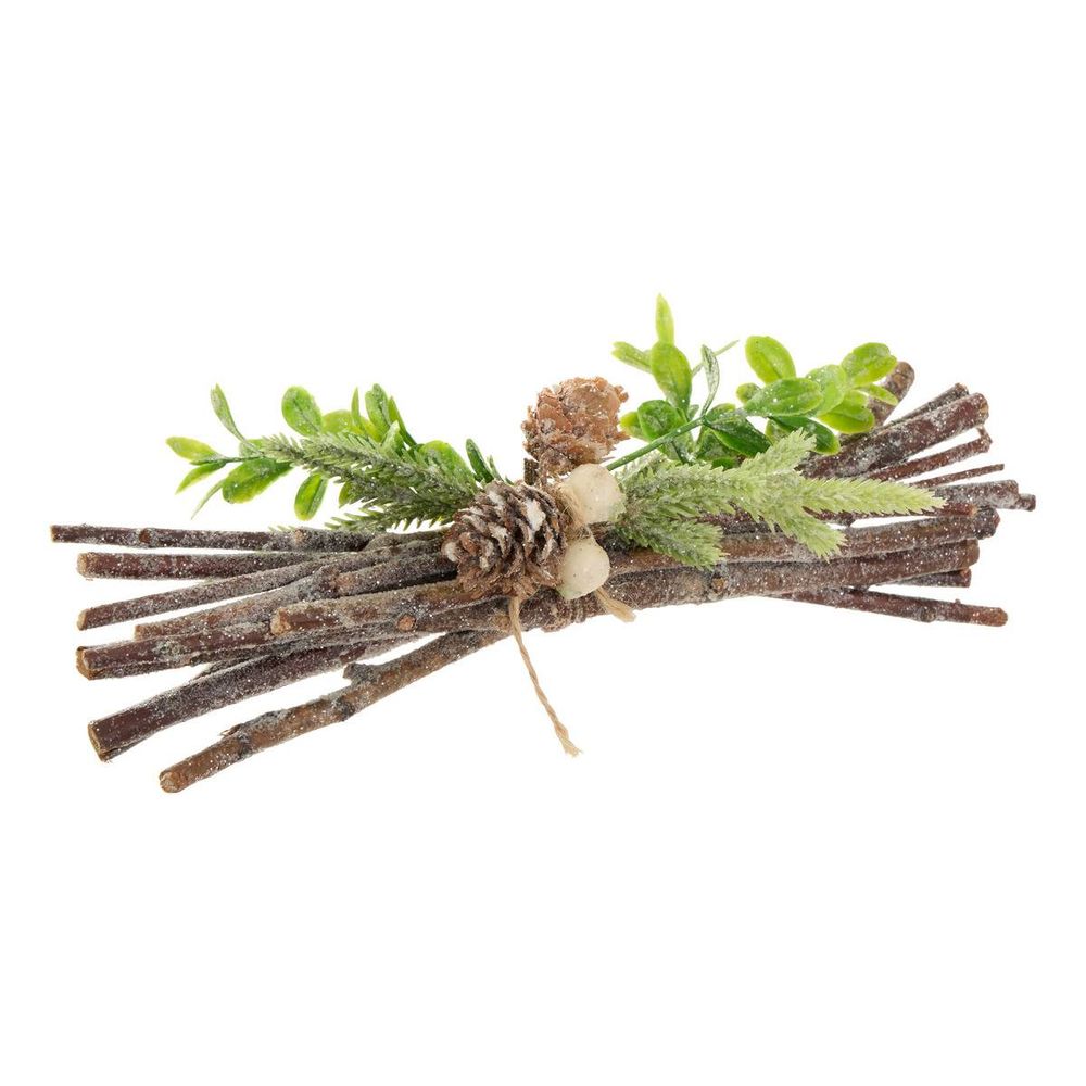 Fagot de branches et pommes de pin l. 20 cm