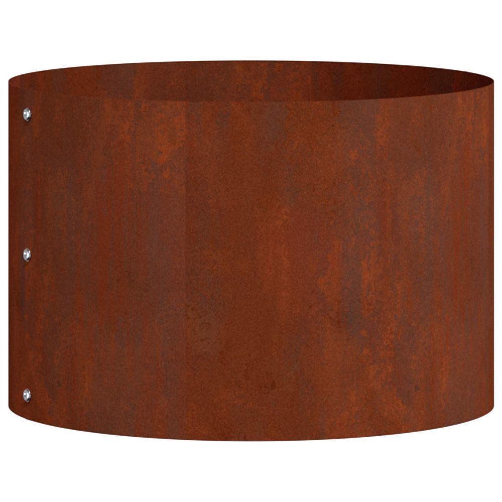 Anneau de jardinière rouillé 30 x 30 x 20 cm acier patiné