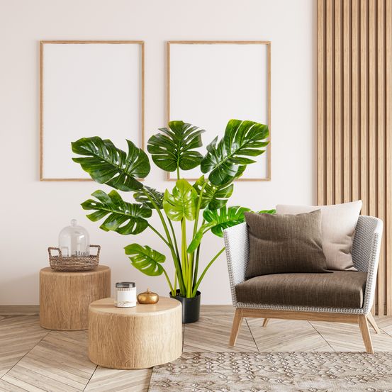 Plante artificielle monstera 110cm décoration intérieur extérieur réaliste pot inclus