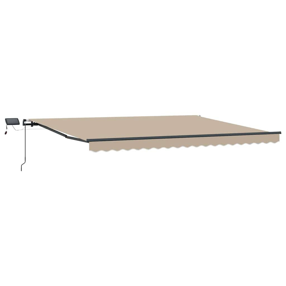 Auvent rétractable beige 400 ×300 cm tissu