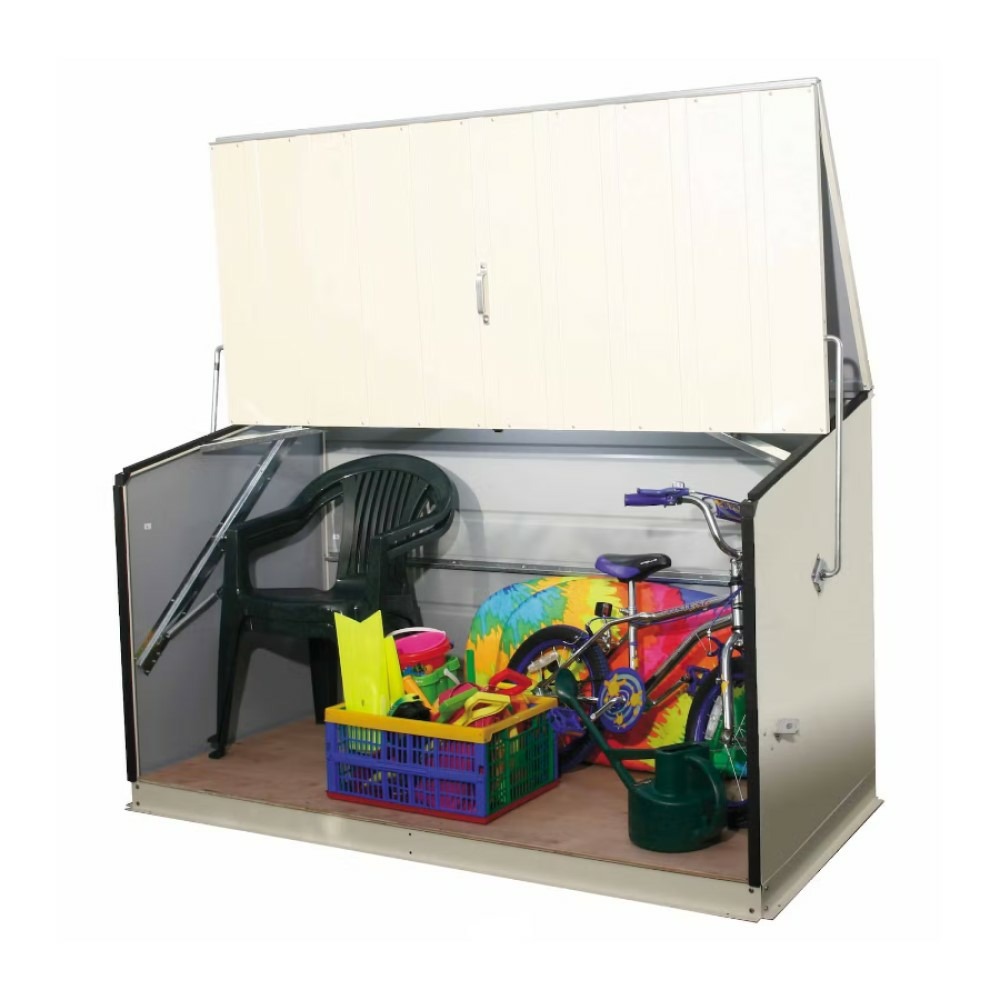 Coffre de rangement métal 1500l crème - 1,51m² utile - storeguard