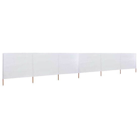 Paravent 6 panneaux tissu 800 x 160 cm blanc sable