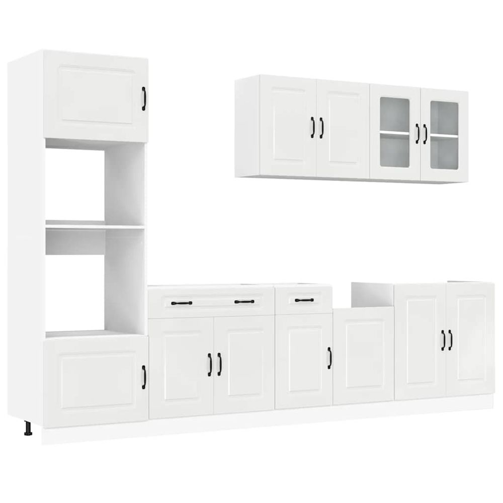 Ensemble d'armoires de cuisine 7 pcs kalmar bois d'ingénierie