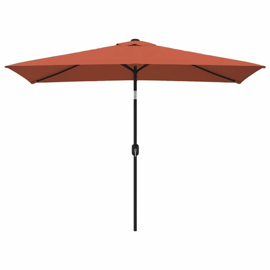 Parasol d'extérieur avec mât en métal 300x200 cm terre cuite