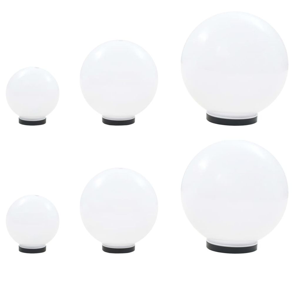 6 PCS JEU DE LAMPE BOULE A LED-(865595)