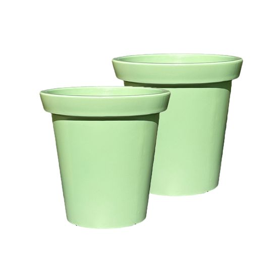 Pot de fleurs rond xxl delight 200l - lot de 2 - plast'up rotomoulage