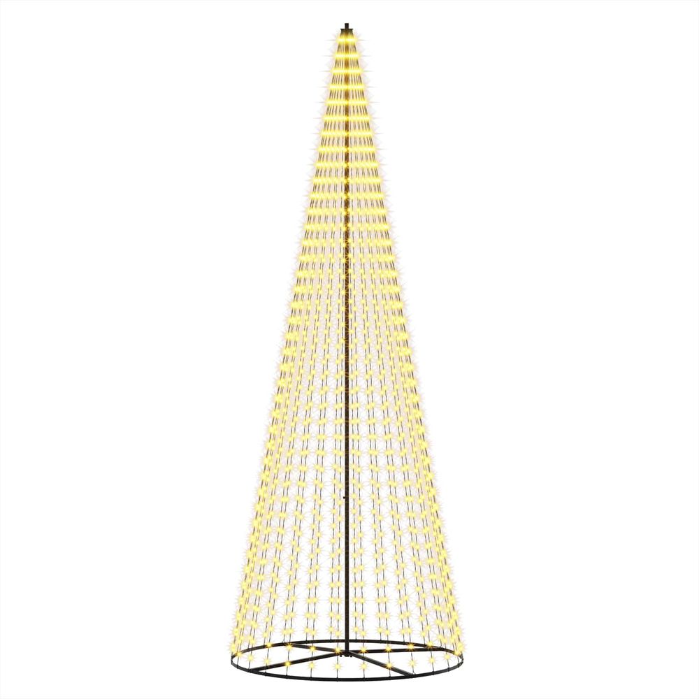 Arbre de noël led 385 cm 1148 led blanc chaud fer noir