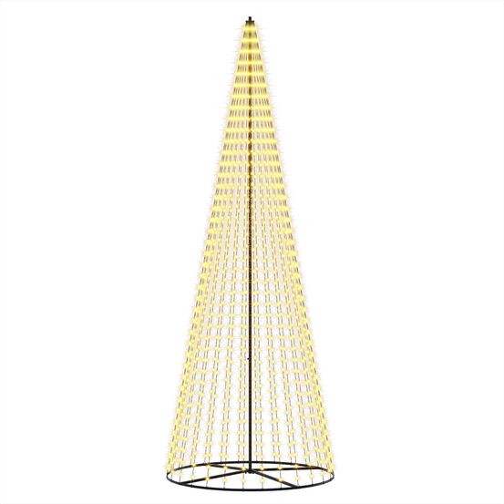 Arbre de noël led 385 cm 1148 led blanc chaud fer noir
